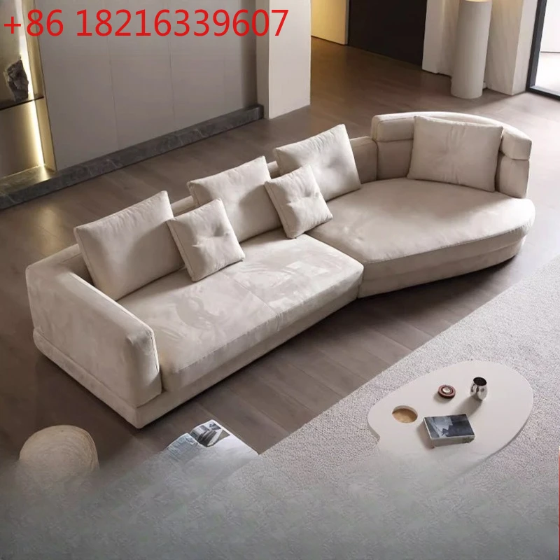 

Итальянский минималистичный диван, большая гостиная, отель, вилла, дизайнерский изогнутый диван, мебель