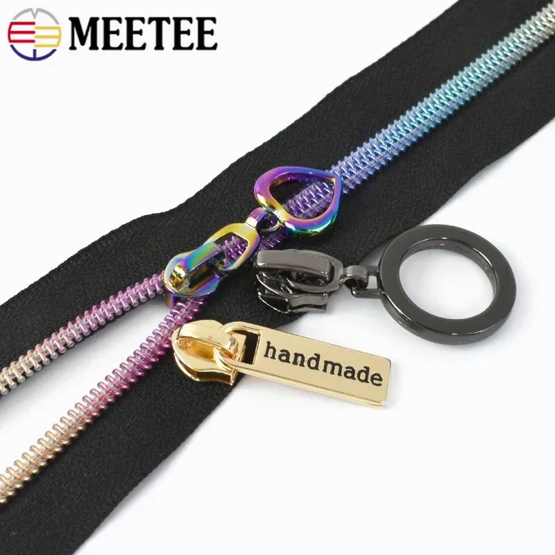 10/20 قطعة ميتي 5 # النايلون السوستة المتزلجون حقيبة البريدي سحب الملابس استبدال سستة المؤشر DIY الخياطة إغلاق زيبر إصلاح أطقم #5