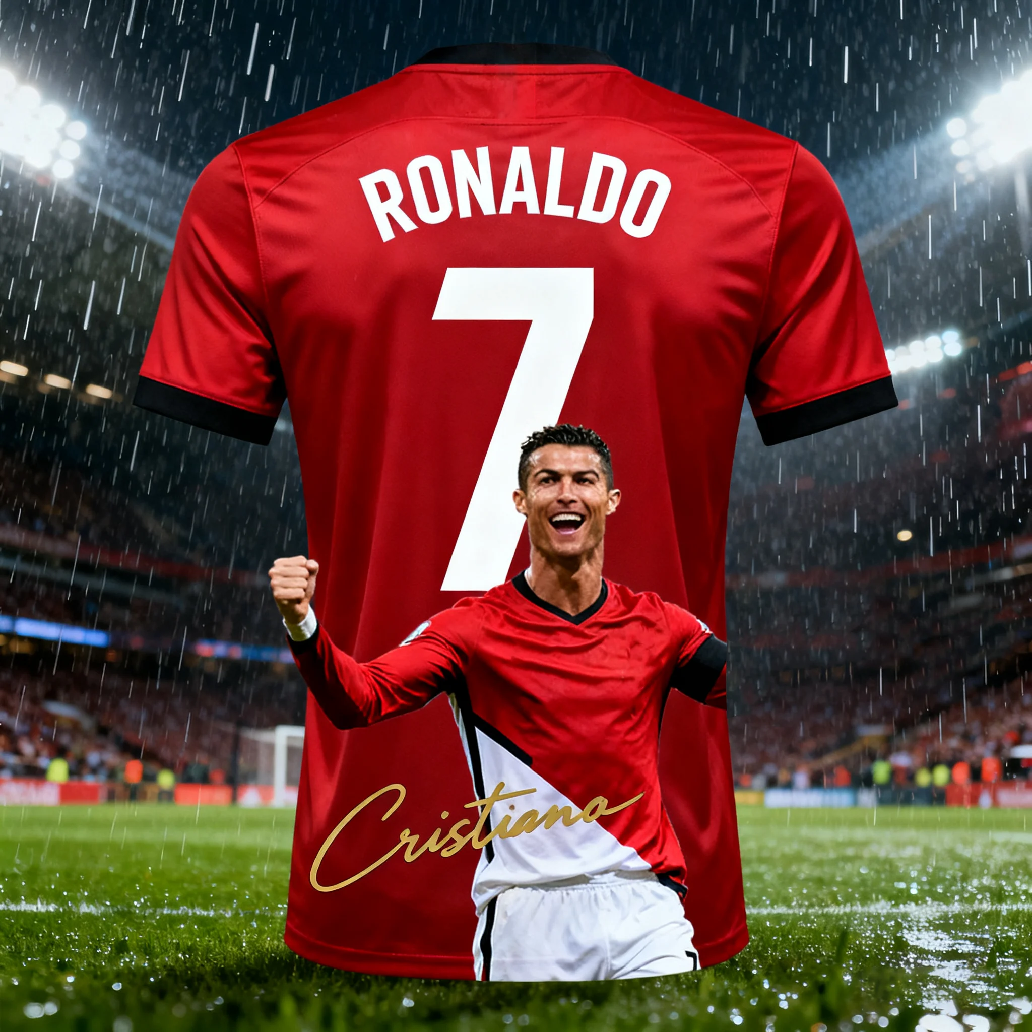 ChatGPT AI Ronaldo 7 Football Jersey 2026 Fan Edition Soccer Training Shirt for Kids and Adults Lightweight Summer Wear