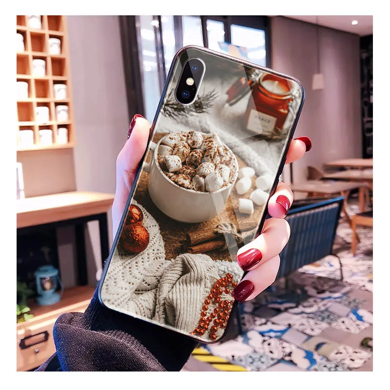 

Aesthetic Christmas Glass phone case For iPhone 17 Pro Max Air 17 16 15 14 13 Pro Max 15 16 Pro 15Plus Case