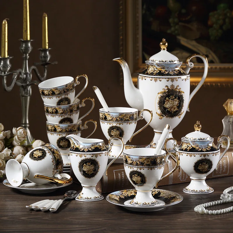 Palace coffee set, noble and elegant, afternoon tea tea set, household housewarming wedding souvenir