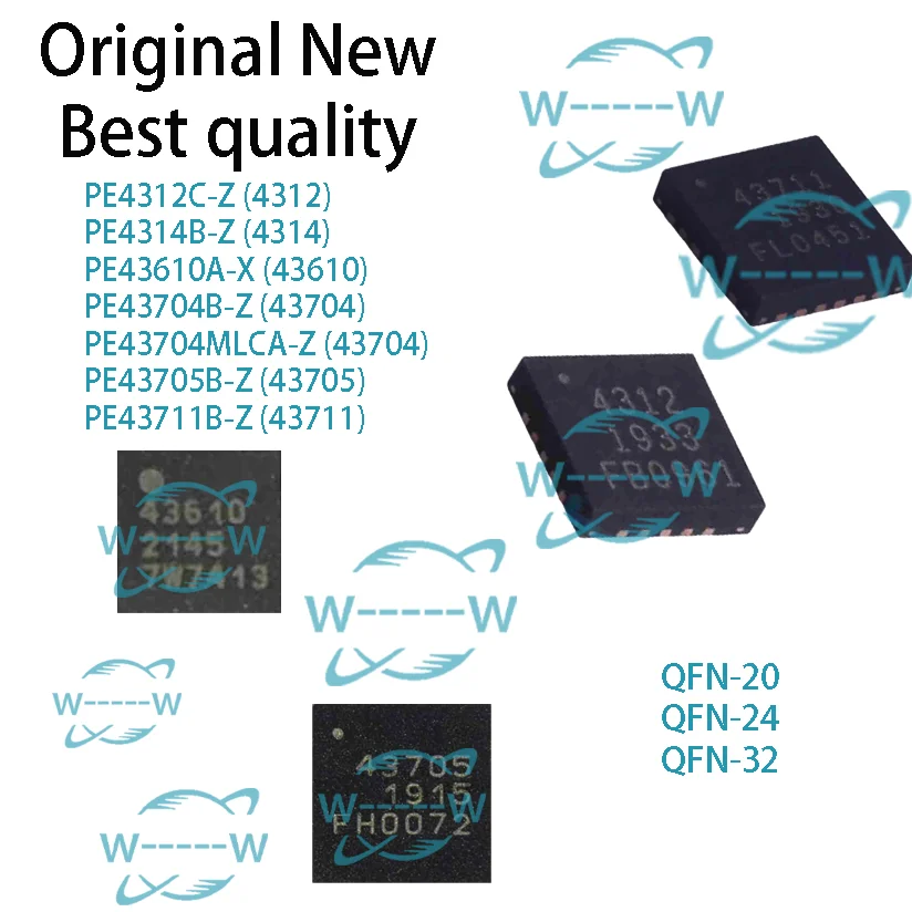 2-5PCS) PE4312C-Z 4312 PE4314B-Z 4314 PE43610A-X 43610 PE43704B-Z 43704 PE43704MLCA-Z 43704 PE43705B-Z 43705 PE43711B-Z 43711 IC