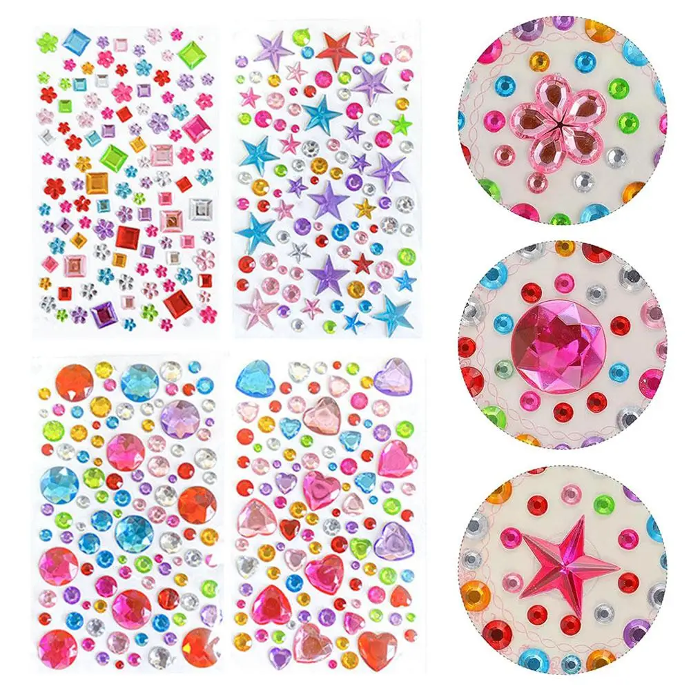 DIY Face Stickers Self Adhesive Glitter Rhinestone Festival Body Gems Party Makeup Craft Crystal Stickers