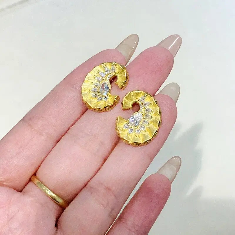 ARIGAYA-pendientes de plata de ley 925 con circonita cúbica 3A, joyería de moda de diseñador, regalos para mujer