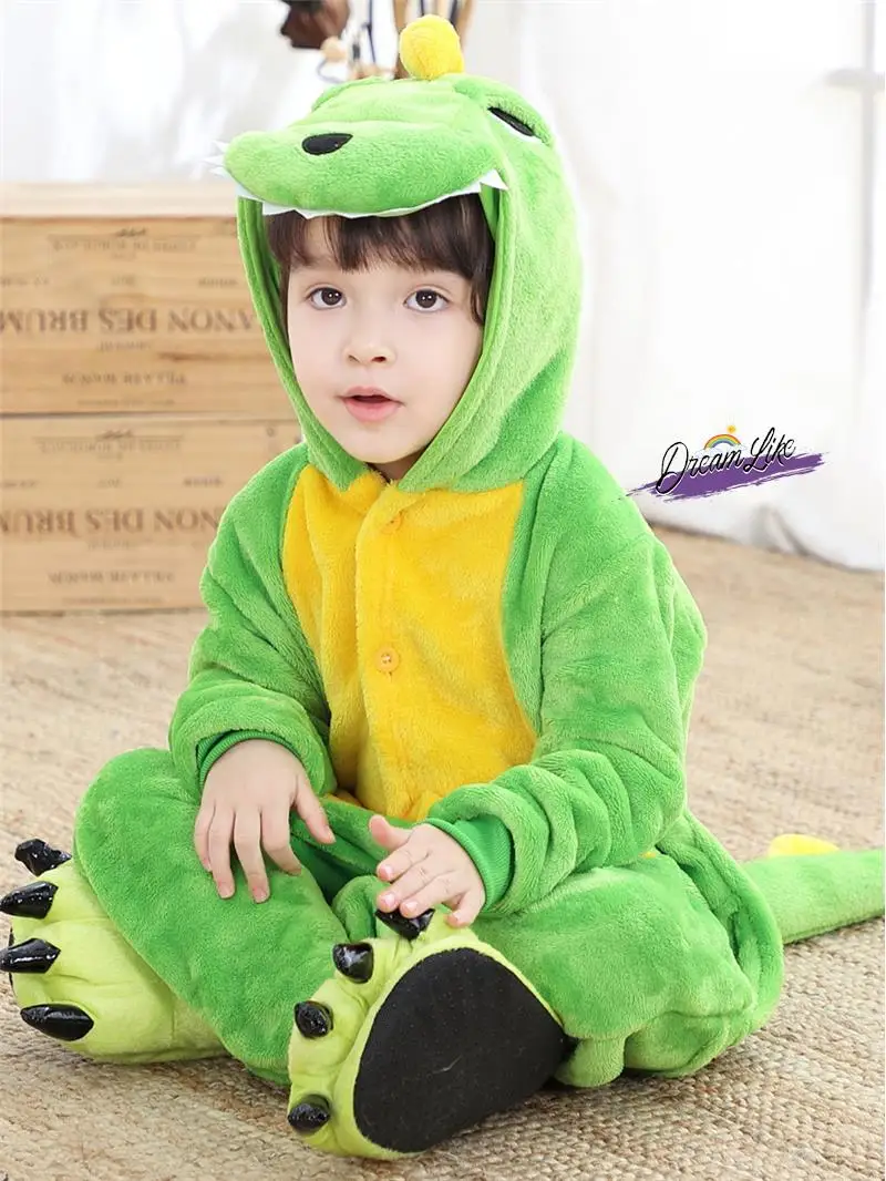 ديناصور الأطفال زي الخريف الشتاء loween الوحش دمية الحيوان Cisas لطيف ex الأداء الملابس البوليستر F...