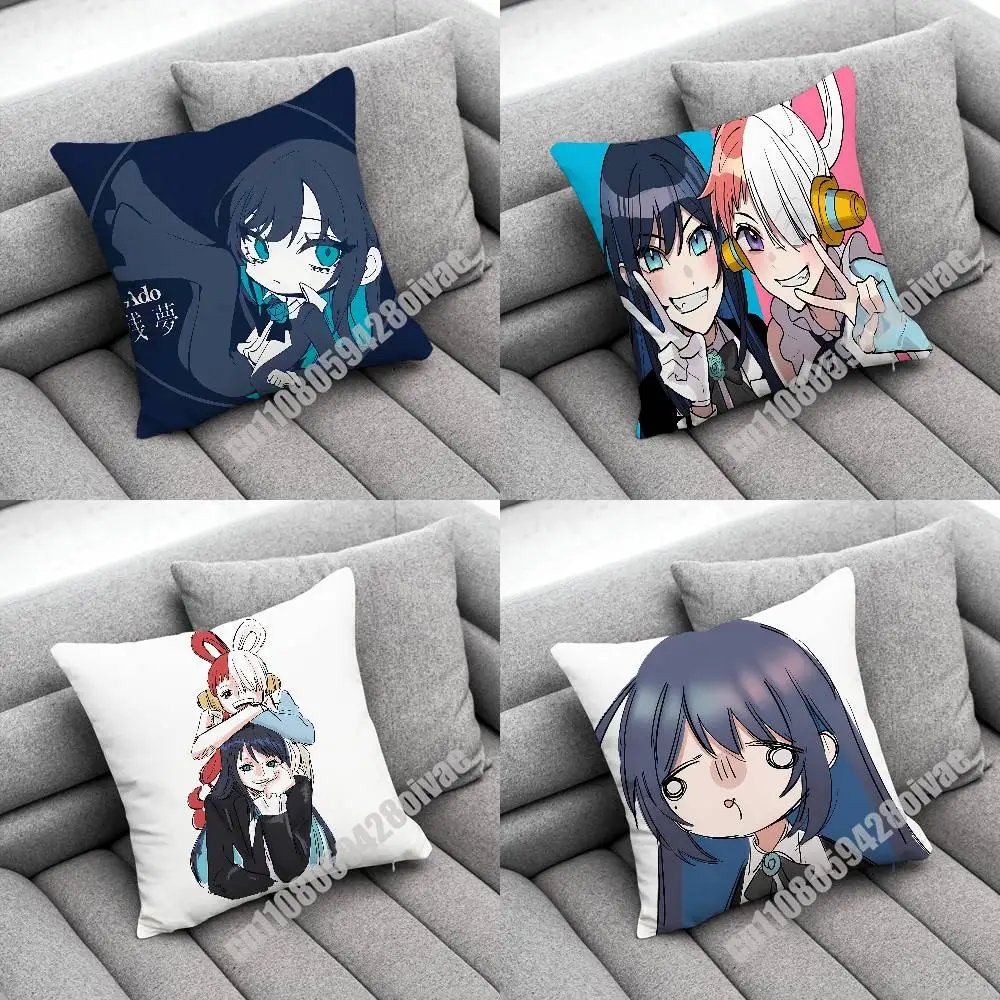 

Singer Ado Kyogen Uta Throw Pillow Case For Decoration 45cm 40x40cm Square Bed Pillowcase Cover