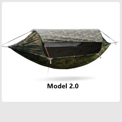 2024 Reizigershangmat Outdoor Anti Roll En Anti-Muggenhangmat Dubbele Persoon Zonnescherm Camping Hangmat Met Klamboe