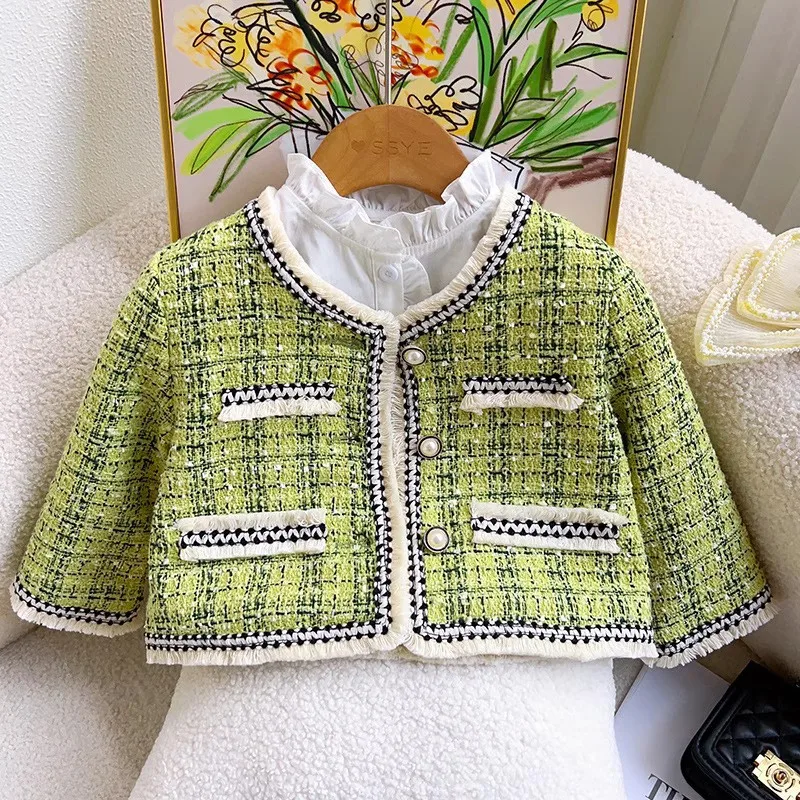 

Girls' Outfit Dress Stylish Girl Autumn Outfit Children's Internet Celebrity Set Toddler Fashionable Short Skirt Two-Piece Set