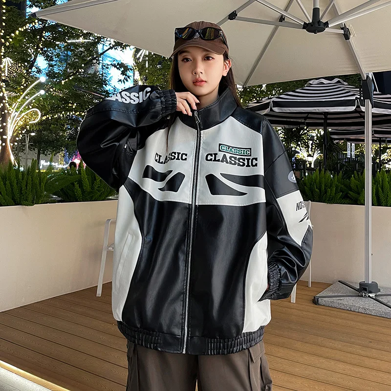 

Утепленная мужская куртка-косуха из искусственной кожи с меховой подкладкой, весна-осень, в уличном стиле, с воротником-стойкой, для мотоциклистов