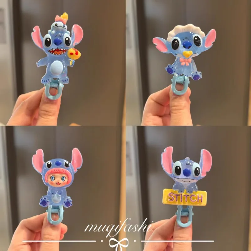 

2025 New Cute Stitch Cartoon Hair Clips Cartoon Stitch Hair Accessories Flow Sea Clip Side Clip Adult Kids Hair Accessories Gift
