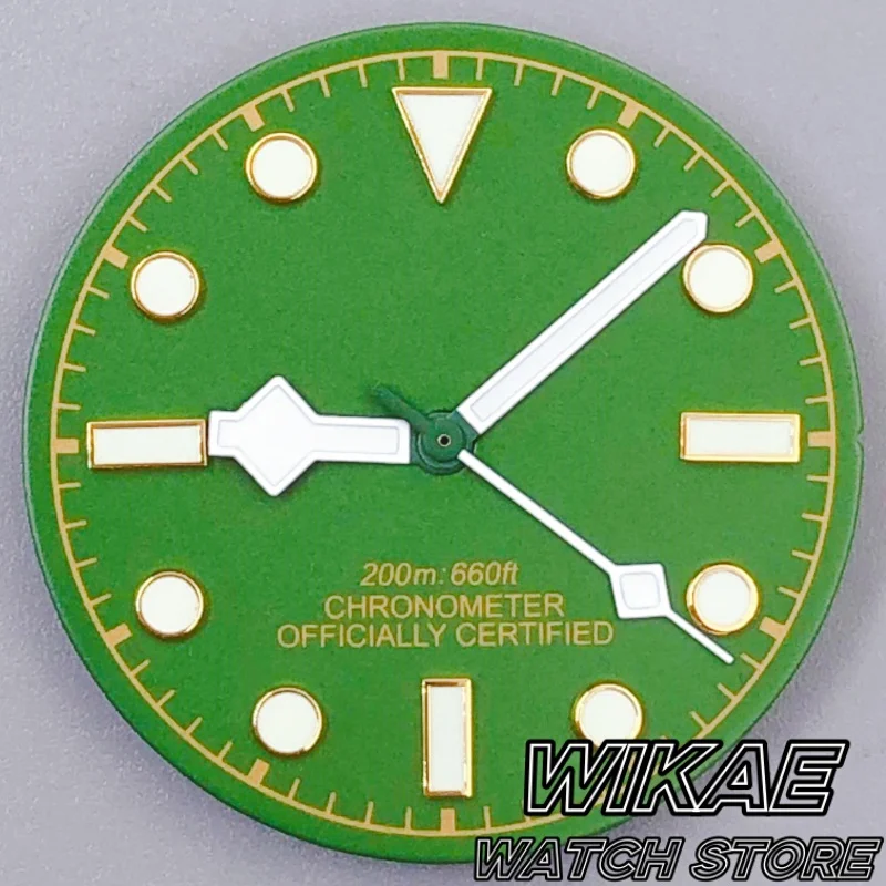 29mm Green dial fit NH34 NH35 NH36 ETA2824 PT5000 Miyota 8219 Mingzhu2813 movement green luminous watch accessory