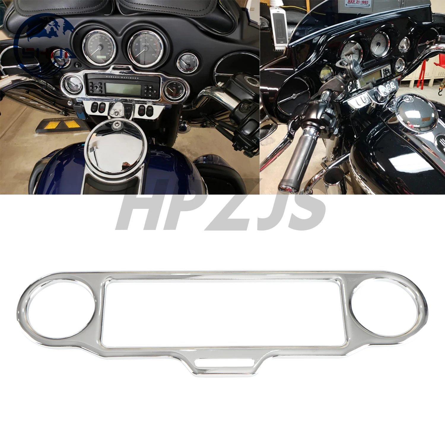 

For Harley Motorcycle Davidson Electra Glide Street Glide And Trike Models 1996-Up Chrome Stereo Accent Trim Ring Cover Fit