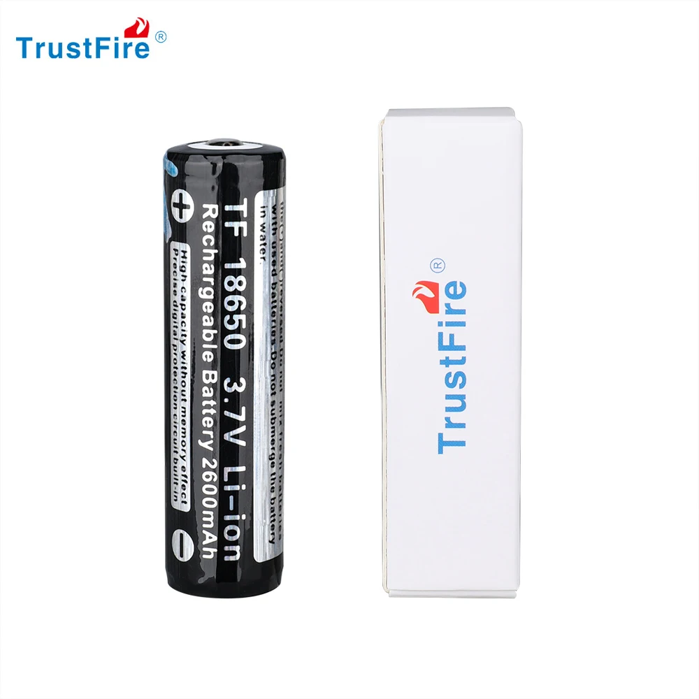 4PCS TrustFire 18650 Rechargeable Battery 3.7V Real Capacity 2600mAh Li-ion batterie For Flashlight Headlamp Power Bank/Toy/UAV