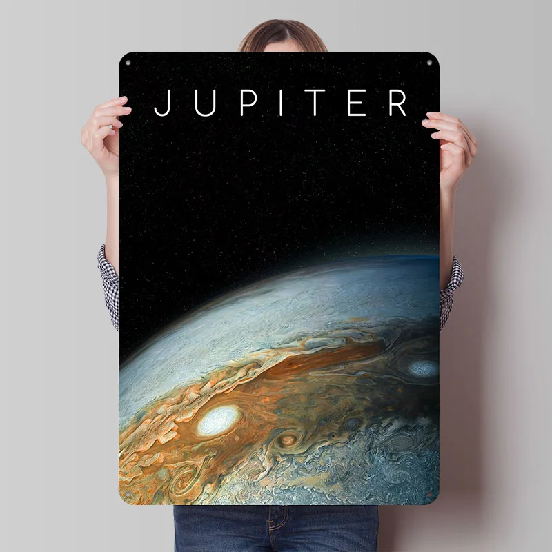 Planet Jupiter Metal Poster Custom Wall Art Retro Vintage Tinplate Signs for Bedroom Decoration Room Accessories House Wand Deko