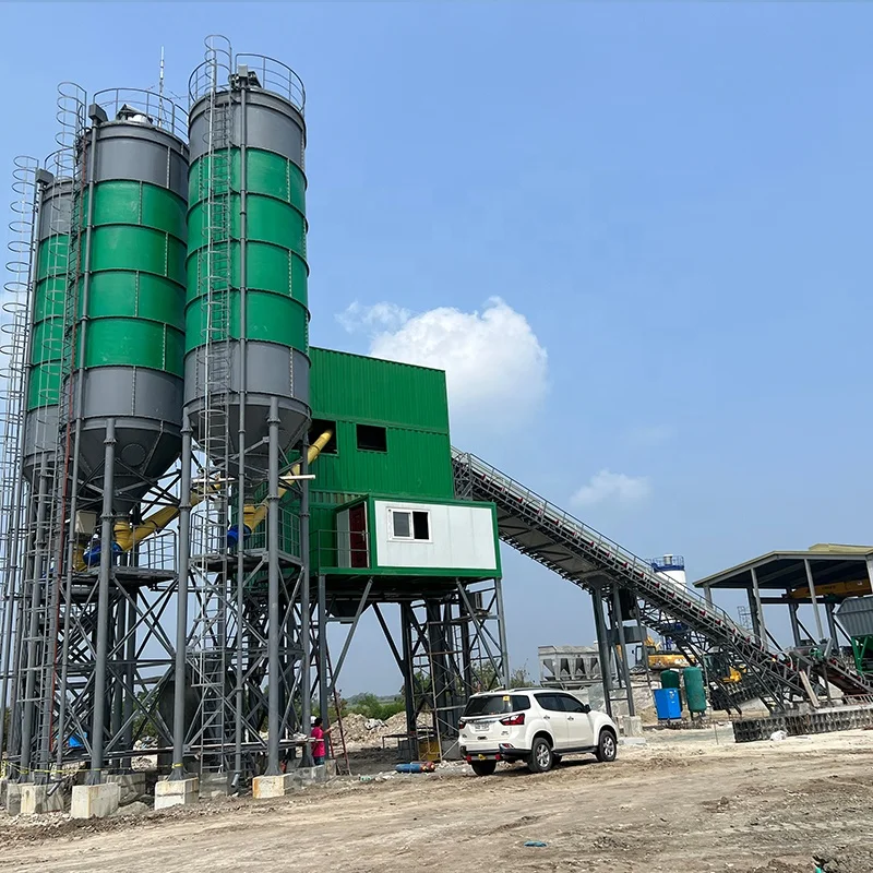 High Performance Concrete Batching Plants Fixed Ready Mixed Cement Mixer Aggregate Concrete Mixing Plant