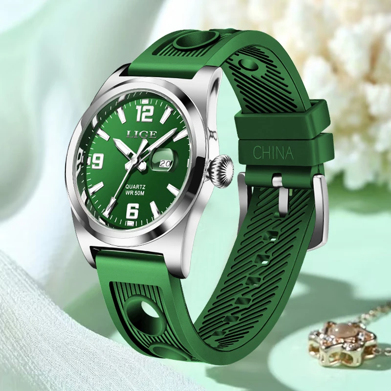 Zegarki damskie Relogio Feminino LIGE luksusowe wodoodporne damskie zegarki klasyczne kreatywna bransoletka damskie Montre Femme