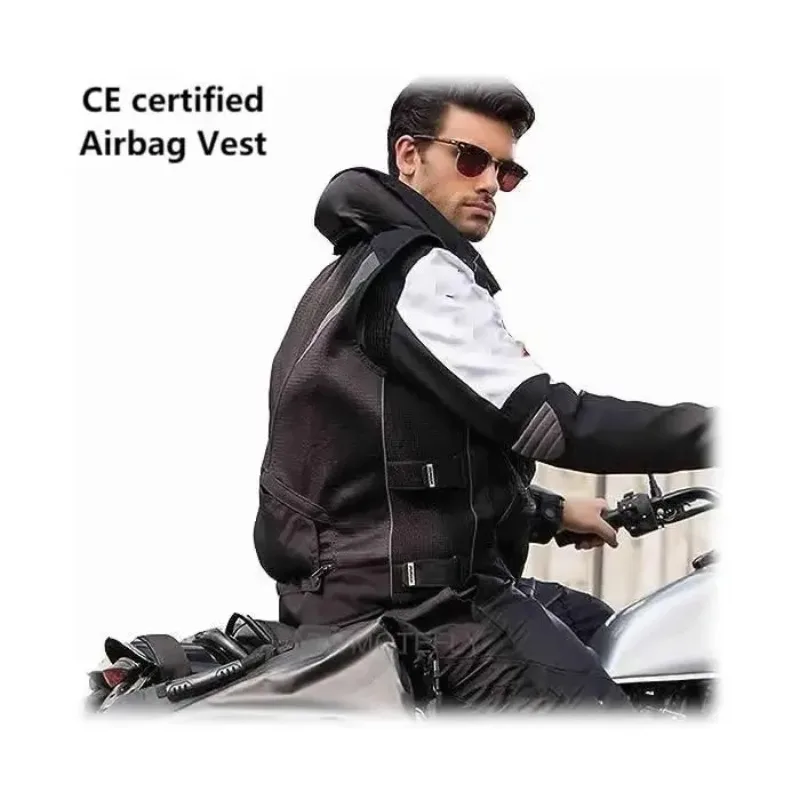 Unisex Plus Size Motocross Riding Gilet With Airbag Vest Windproof Body Protection Motorcycle Equestrian Riding OEM