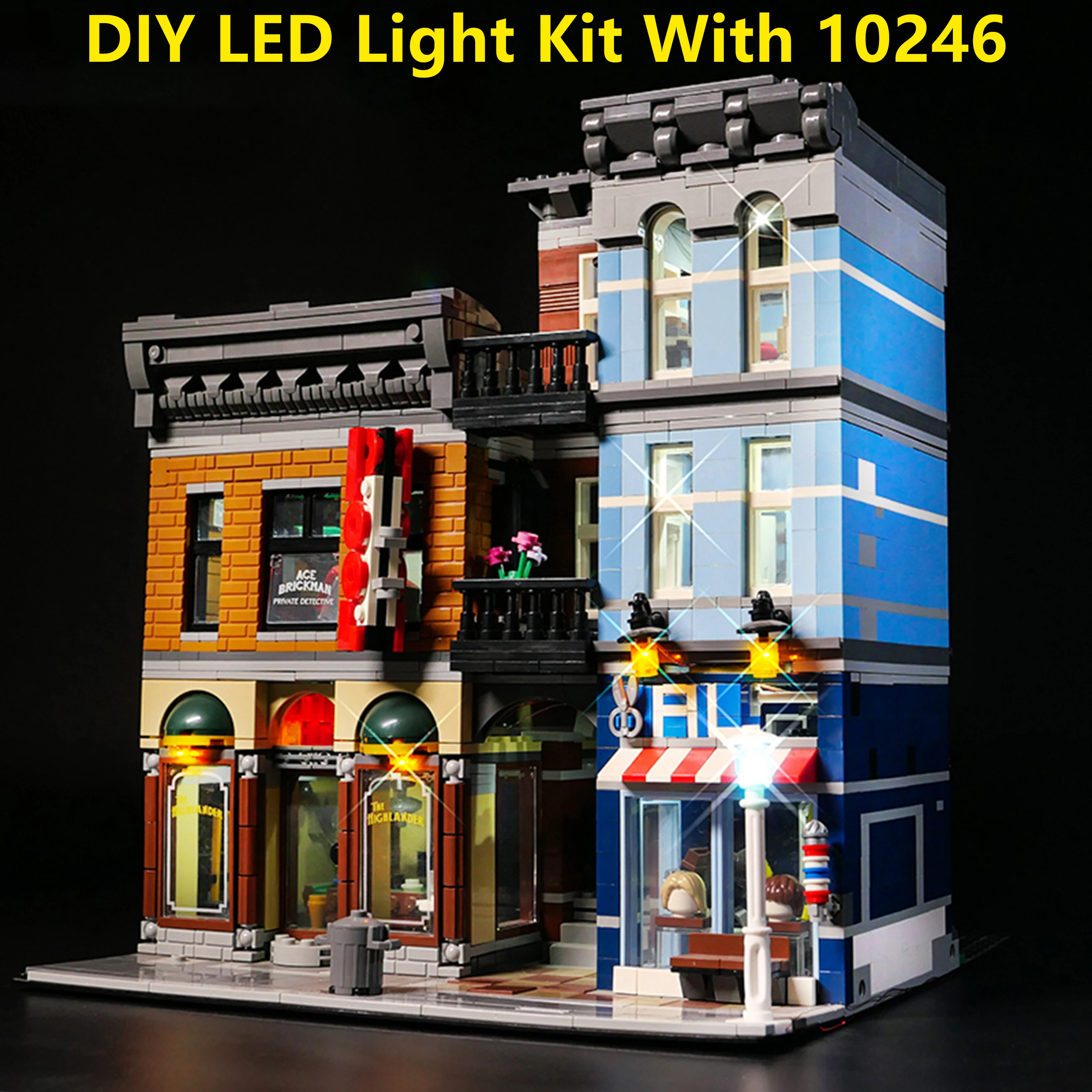 

DIY LED Light Kit for 10246 Detective Office Street Building Block Model Remote Control Decorative Lighting Accessories