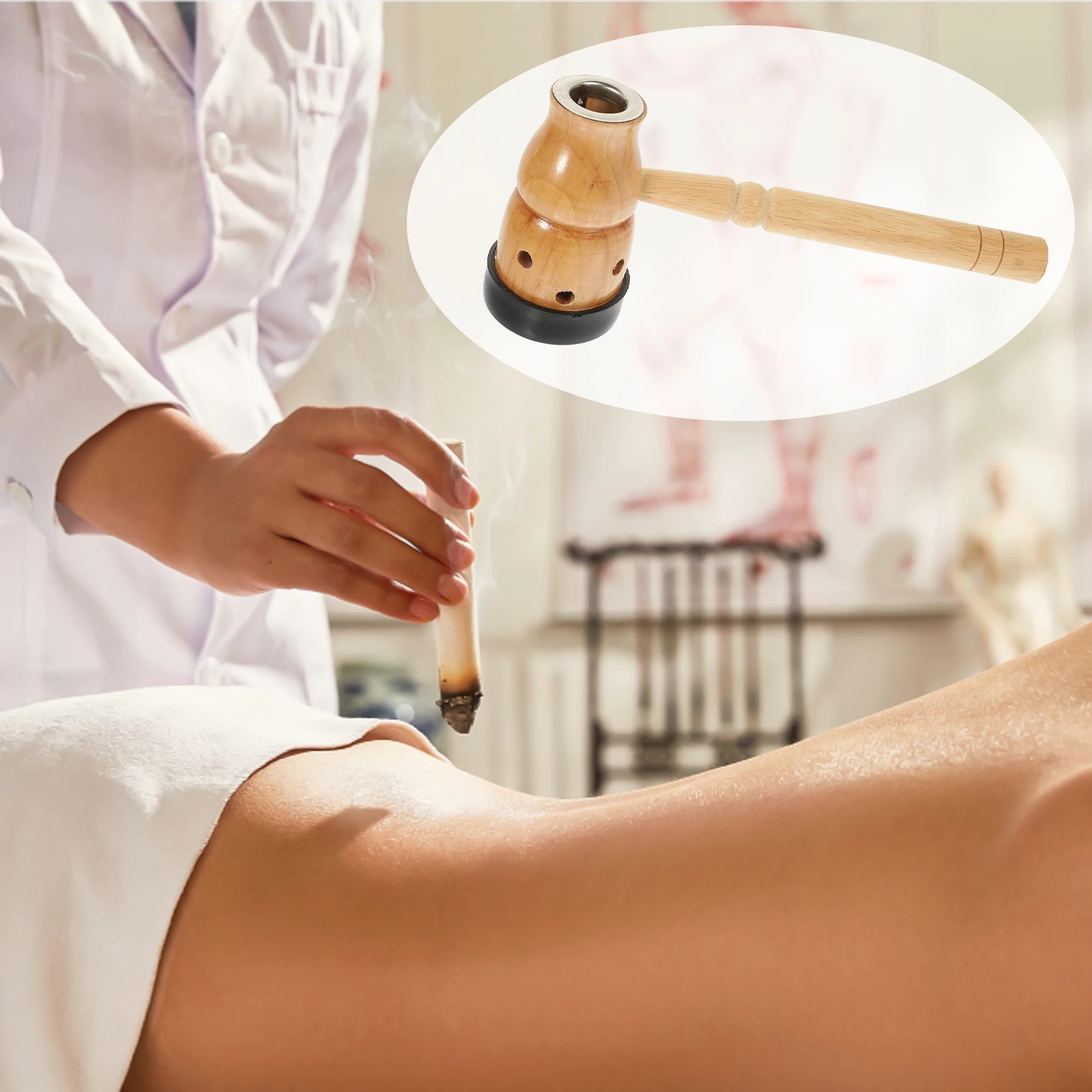 الرجعية الكى الموقد صندوق 1 قطعة القطن الطبيعي Moxa عصا حامل دخاني الدافئة العلاج الوخز بالإبر الإغاثة المحمولة تصميم