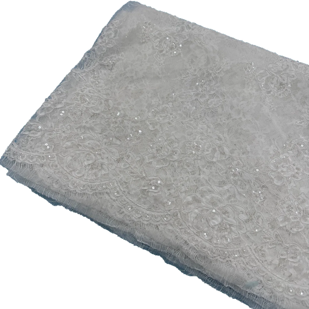 3 Meters Eyelash Lace Fabric White Women's Dress Clothing Wedding Accessories French Cording Lace Fabric