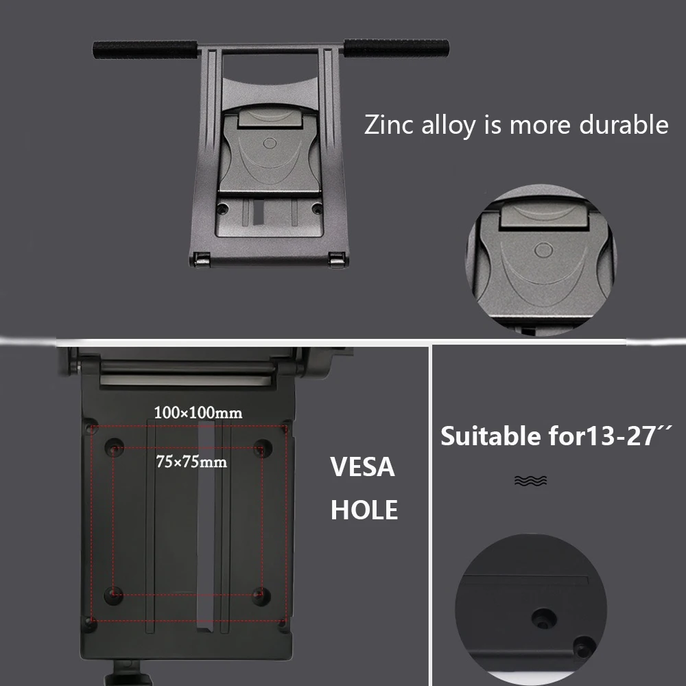 Adjustable Drawing Tablet Stand for Huion Kamvas 20/22/22 Plus, Adjustable VESA Mount Desk Stand, Suitable for WACOM DTK-1661