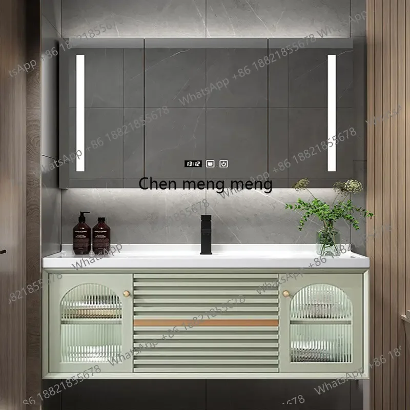 F150 Nordic slate bathroom cabinet combination modern, wash basin, toilet bathroom cabinet smart mirror