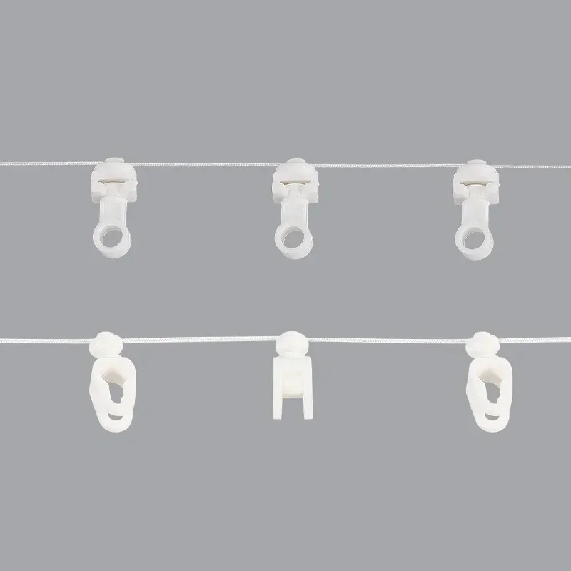 Silent Curtain Track Pulley For S Fold Wave Curtains Rail Distance 54mm 60mm 70mm 80mm s-wave curtain line runner