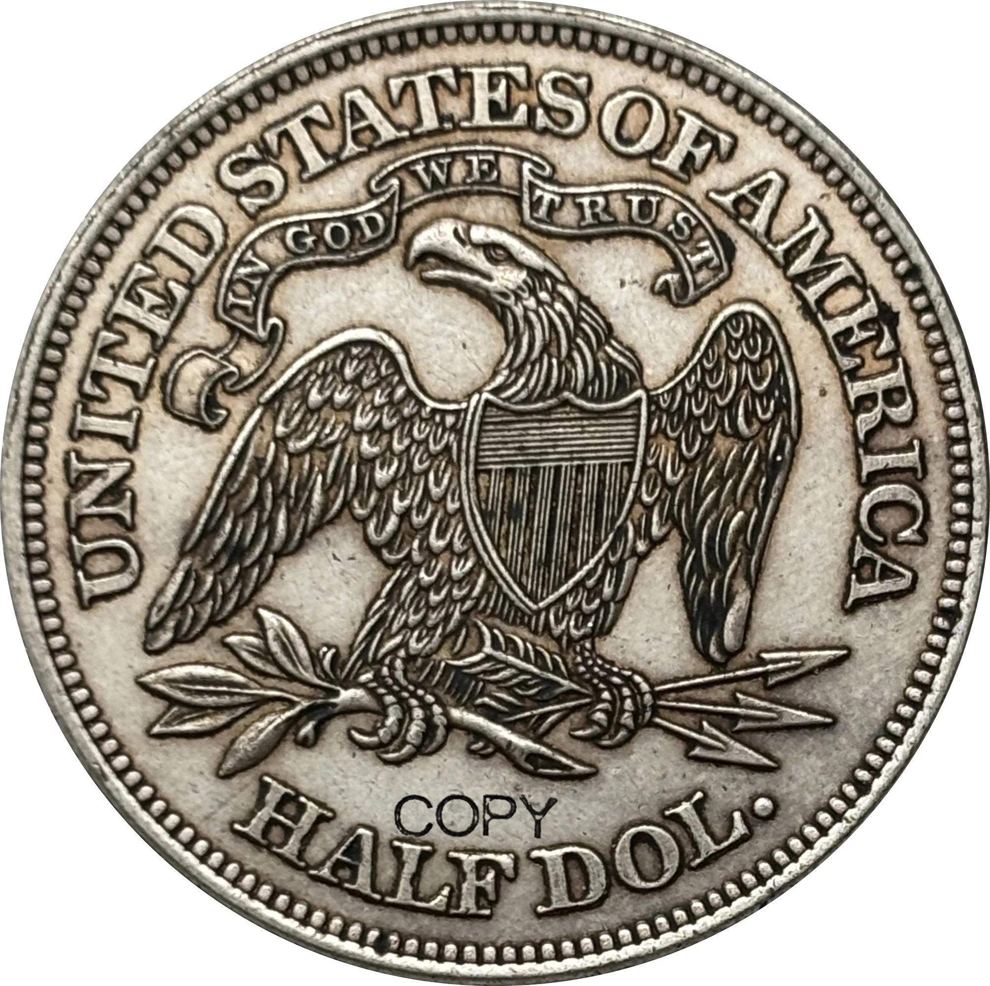 US 1885 Seated 1/2 Half Dollar With Motto USA America Copy Commemorative Coin United States Ww2 Liberty Moneda Collectible Coins