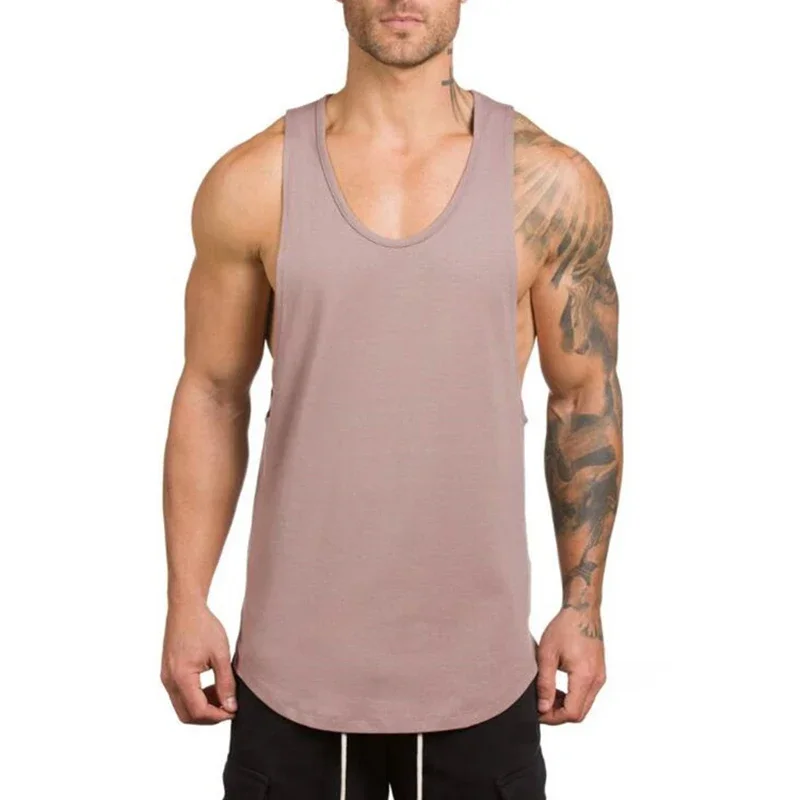 Brand gym clothing Men Bodybuilding and Fitness Stringer Tank Top Vest sportswear Undershirt muscle workout Singlets