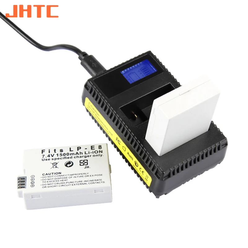 بطارية لبطاريات كانون EOS ، LP-E8 ، LPE8 ، 550D ، 600D ، 650D ، 700D ، X4 ، X5 ، X6i ، X7i ، T2i ، 1500mAh