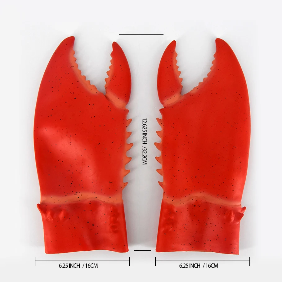 게 랍스터 발톱 장갑 손 할로윈 의상 소품 재미 있은 코스프레 파티 라텍스 참신 장난감 장갑 선물