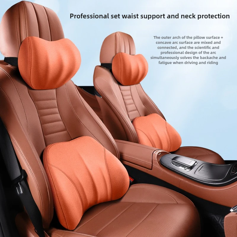 

Универсальный замшевый подголовник из пены с эффектом памяти, поясничная подушка, облако, медленный отскок, подушка для автомобильного сиденья, поддержка шеи