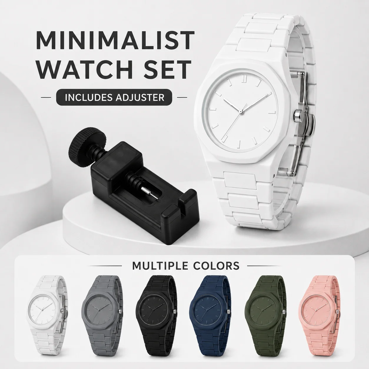 미니멀리스트 링크 스트랩 시계 세트(무료 시계 조절기  - Luxury Watch Kit 리뷰 및 가격