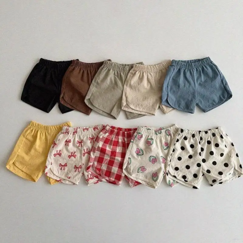 2026 Summer New Baby Cotton Breathable Shorts Infant Boy Girl Cute Print Shorts Toddler Loose Casual Pants Children Clothes