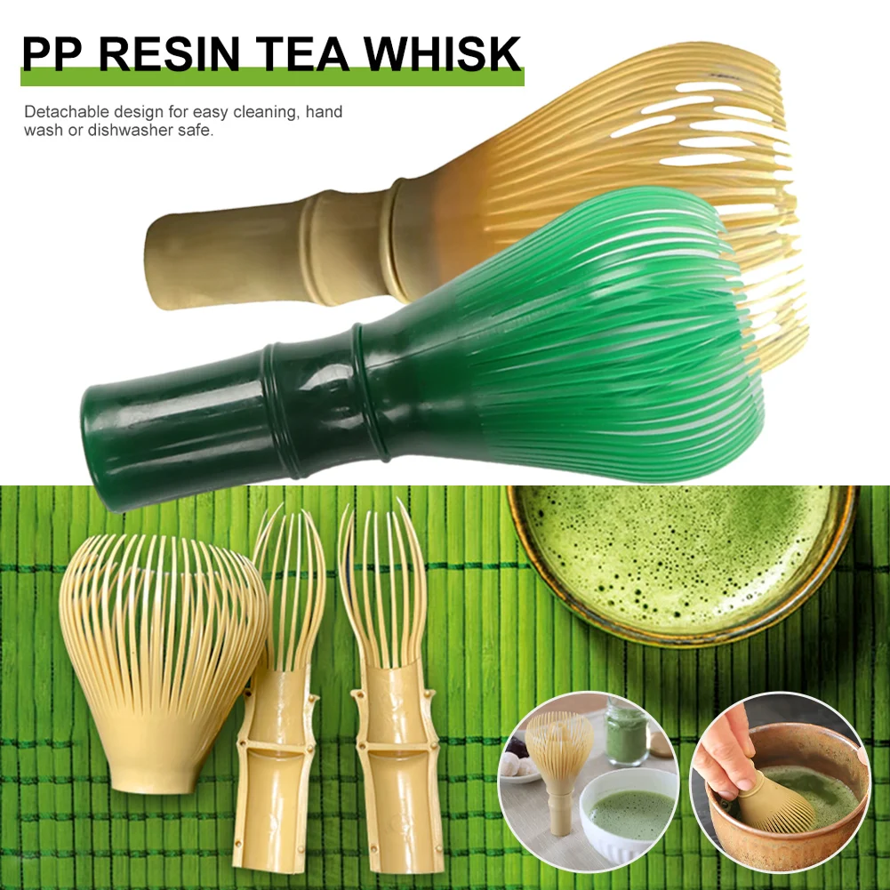 Matcha Green Tea Brushes Traditional Matcha Whisk Reusable Resin Matcha Whisk Chasen Dishwasher Safe Matcha Stirrer