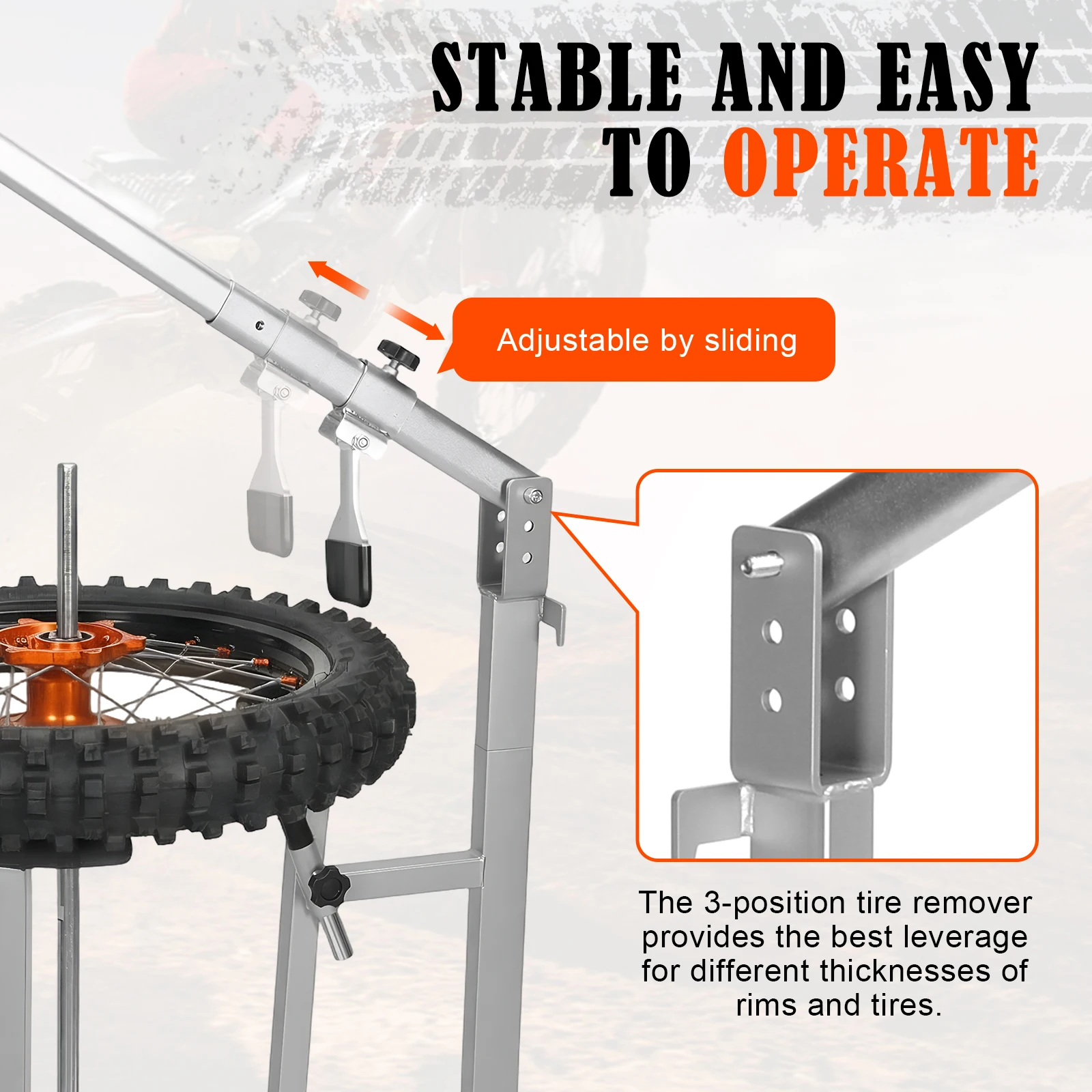 

Portable Hand Bead Breaker Mounting Tool Fits for 16in-21in Wheels Manual Hand Car Tire Spreader for Car Truck Motorcycle Garage