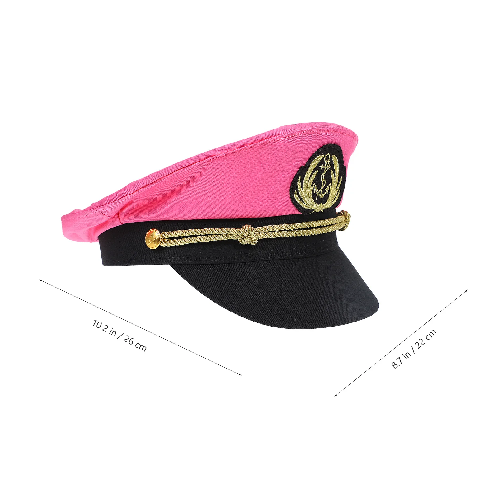 

Embroidered Navy Hat Cotton Sailor Hat Adjustable Fit for Captain Party Halloween Christmas Boating Accessories