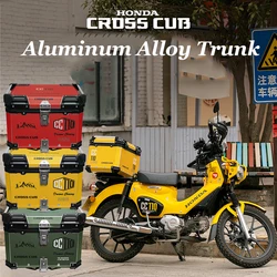 40L/45L Motorcycle Helmet Box Universal Top Tail Rear Luggage Storage Tool Cases Lock for Honda Cub CC110
