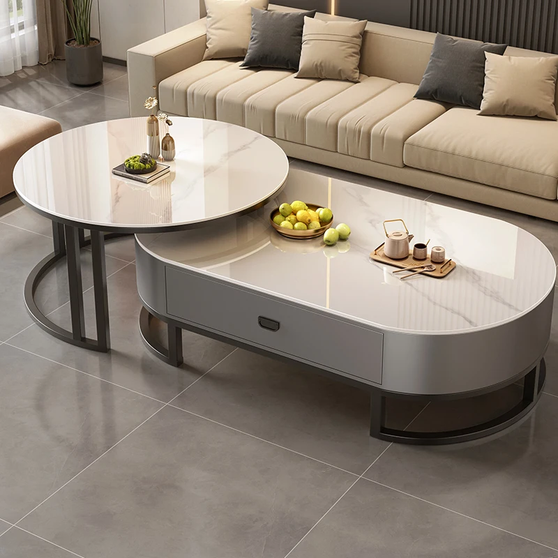 

Tea table, living room, household, light luxury tea table, new oval shaped, high-end feeling, small-sized tea table