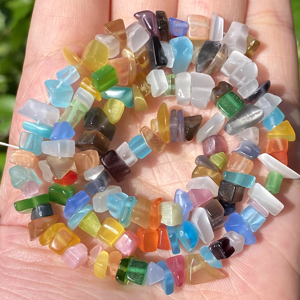 Natürliche Chips Stein Perlen Unregelmäßigen Kies Amethysten Granat Perlen Für Schmuck Machen DIY Armband Halskette Zubehör 16 zoll – Detail 14
