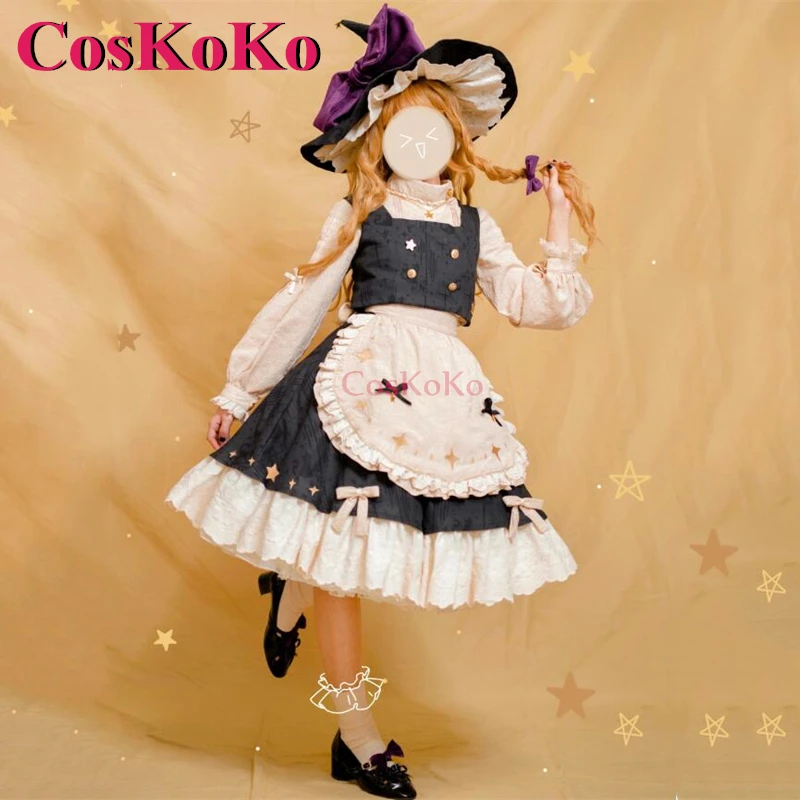 Coskoko Kirisame Marisa Cosplay Game Touhou Project Kostuum Zoete Handige Prachtige Uniform Halloween Carnaval Rollenspel Kleding