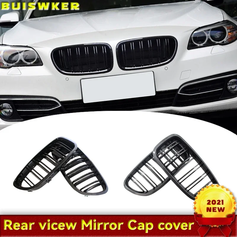 

For BMW 5 Series F10 F11 F18 2010-2017 Glossy Black Front Kidney Double Slat Grill Grille Dual Line Racing Grills Body kit