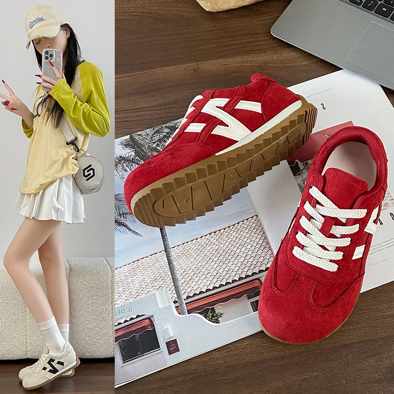 2027 New Fashionable Casual Sports Shoes with Color Blocking Design Outdoor Simple Versatile and Comfortable Women's Shoes