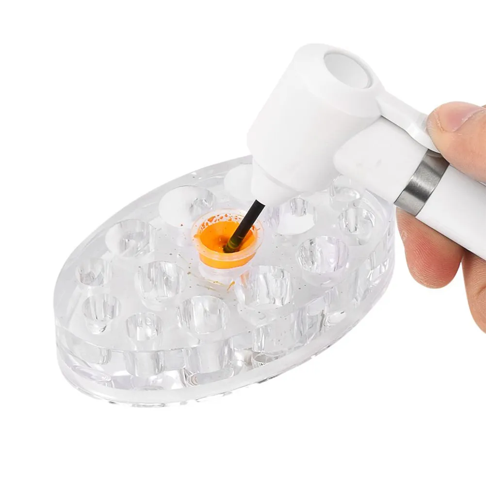 

Электрический миксер для пигментов (1 шт.), из АБС-пластика, для смешивания кремов для бровей, губ и подводки для глаз, с 5 сменными насадками