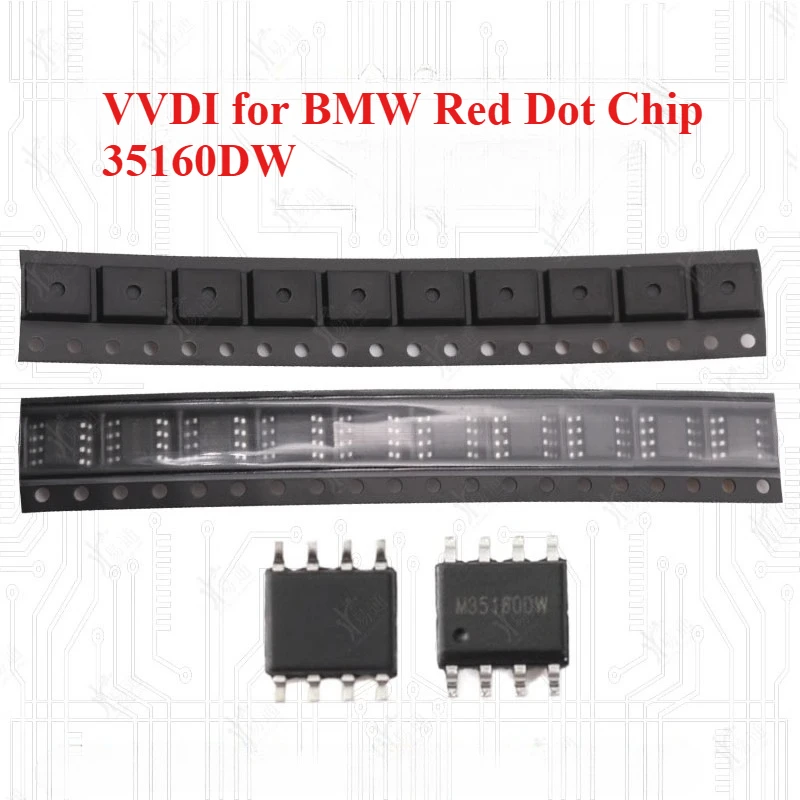 

VVDI 35160 для автомобильного инструмента BMW 35160DW Замените чип с красной точкой и ремонтный чип с хворобими красной точкой