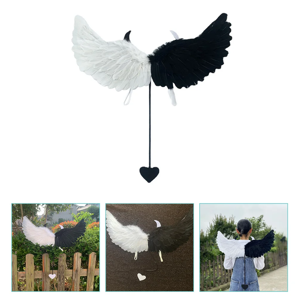 

Halloween Wing Wings for Cosplay Costume Girls 65X30CM Animal Feathers Costumes Adult