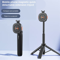 VRIG Claw MINI Magnetic Selfie Stick Vertical Shooting Foldable Phone Tripod Stand for Magsafe IPhone 15 14 Android Fill Light