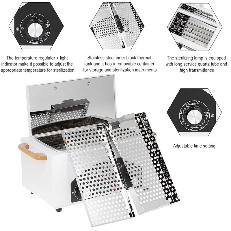 300W High Temperature Ultraviolet Disinfection Cabinet Nail Salon Sterilizer Hot Air Disinfection Cabinet Nail Beauty Salon