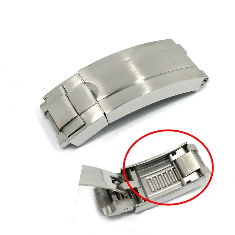 16*9mm Stainless steel Slider lock Watch Clasp For Rolex SUBMARINER GMT Yacht-Master Fine-tuning Pull Button Buckle