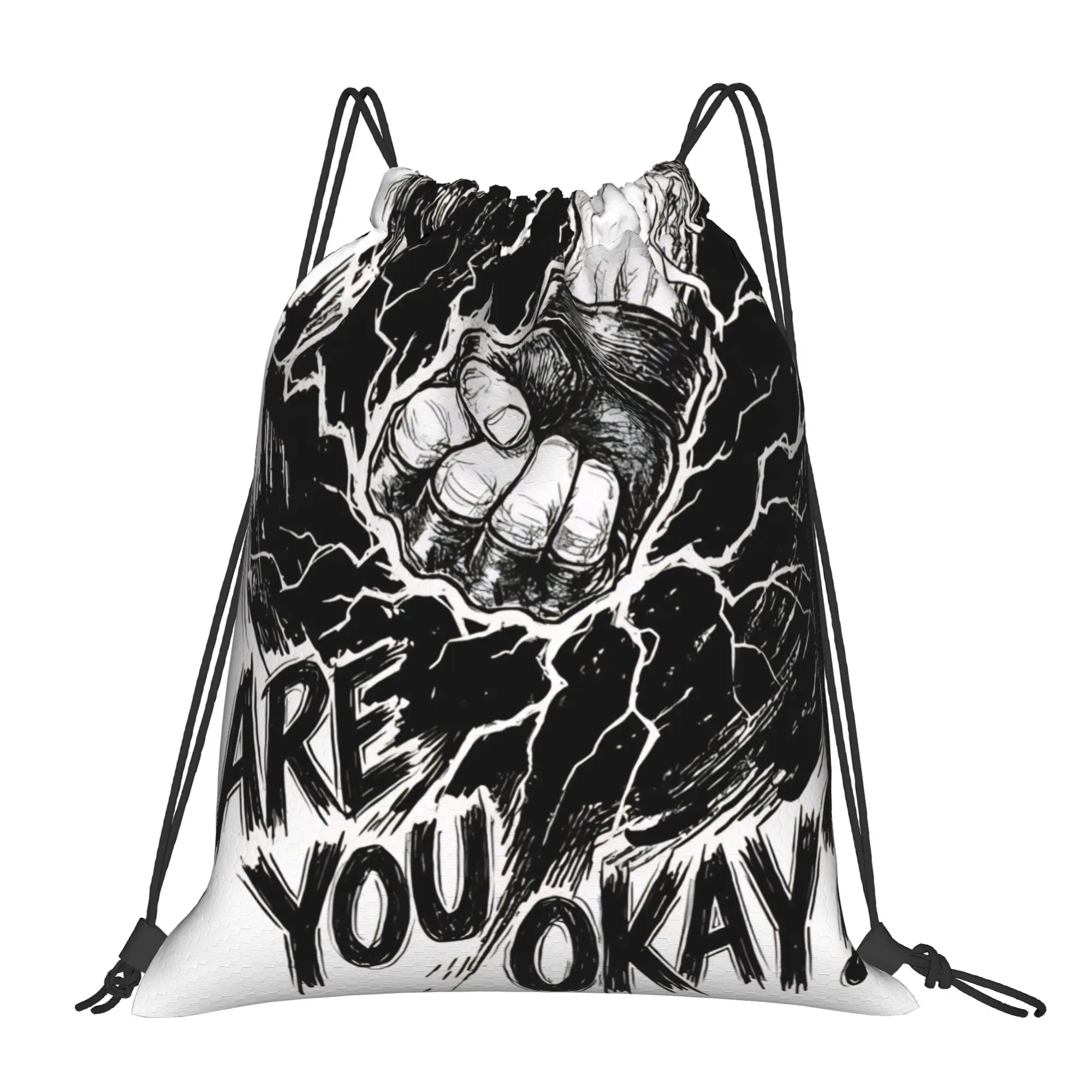 KOF vintage anime print Portable Travel Riding Gym Drawstring Storage Sporty Backpacks